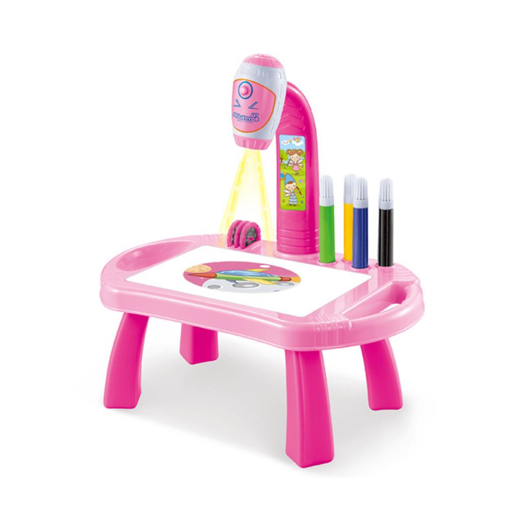 Kids Projector Drawing Table – Pink Edition